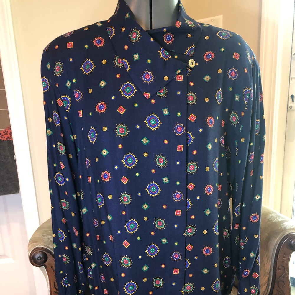 Size 16 Vintage Long Sleeve Claus Top, 80’s/90’s